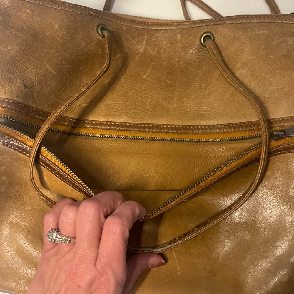 Vintage 1960 Lee Stemer Genuine Leather Saddle Tote Bag - Picture 5 of 7
